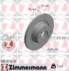 TARCZA HAM./TYŁ/ CITROEN C5 @276X14 ZIMMERMANN ZM180.3016.20