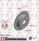TARCZA HAM./TYŁ/ TOYOTA COROLLA 02- ZIMMERMANN ZM590.2578.20