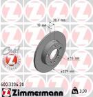TARCZA HAM./TYŁ/ VW GOLF @239X10 ZIMMERMANN ZM600.3206.20