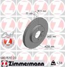 TARCZA HAM./PRZ/ VW PASSAT 88- 1,8-2,0 ZIMMERMANN ZM600.1597.20