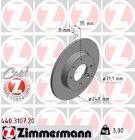 TARCZA HAM./TYŁ/ PEUGEOT 307 @247X9 ZIMMERMANN ZM440.3107.20