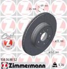 TARCZA HAM./TYŁ/ BMW 5 F10 10- @345X24 ZIMMERMANN ZM150.3480.52